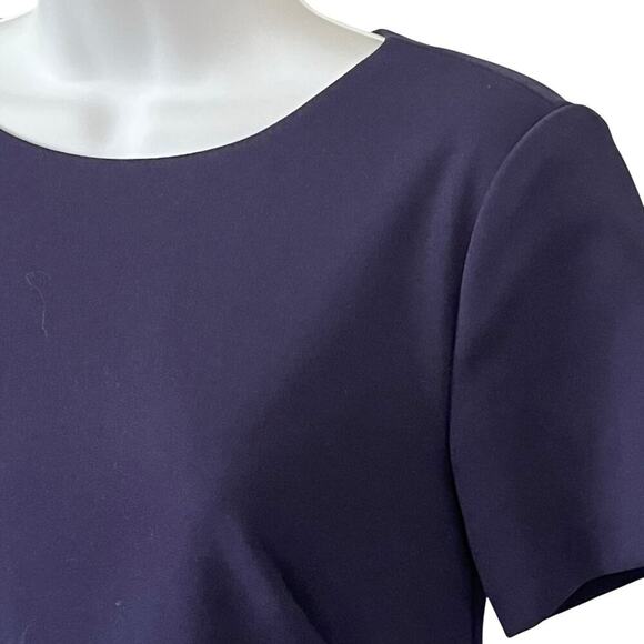 Lauren Ralph Lauren Dress Size 4 Color Block Classic Stretch Career Navy White - Picture 4 of 7